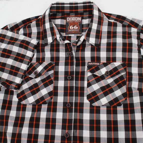 DIXXON Tops - DIXXON Flannel co Shirt womens 2X Route 66 Bamboo Blend Plaid Motorcycle pockets